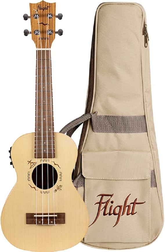 Flight 4 String Concert Ukulele SP/Zeb DUC 525 EQ