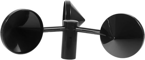 Anemometer Cup Replacement 3 Cup Wind Speed Sensor Housing Lightweight Wind Meter Accessory for Outdoor Weather Monitoring Easy to Install 5.90 X 5.90 X 2.44 in