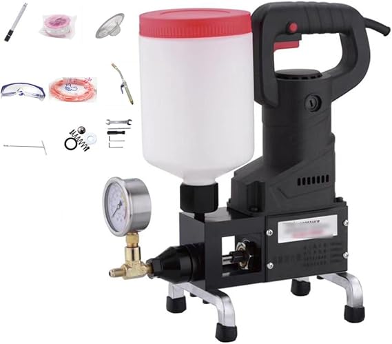 RESKIU High-Pressure epoxy Injection Machine, 1100W Polyammonium/Epoxy Resin Grouting Machine Grouting Injection Pump, Waterproof Concrete Roof Repair,220V