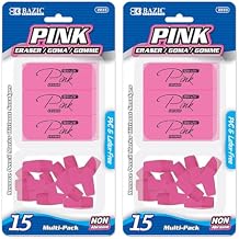BAZIC Eraser Sets Eraser, Pink (2233)