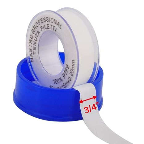 PTFE Thread Sealant Tape for Plumbers, Pipe Thread Seal Tape, Multiple Size, [3/4 Wide, 520 Length, 7.5 mil Thick]