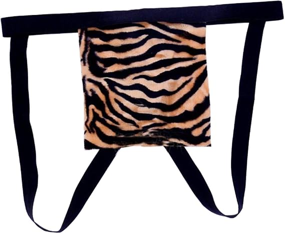 Man Tiger Pattern Loincloth Jockstrap Underwear Hiding Support