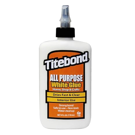 Titebond All Purpose White Glue, School, Crafts, Dries Fast/Clear, 4 oz, 5032