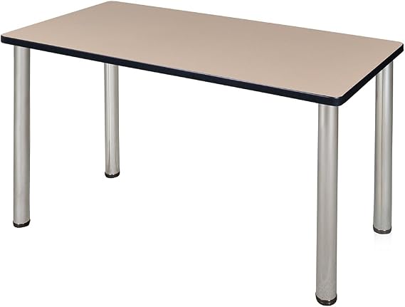 Regency Kee 42 by 24-Inch Training Table, Beige/Chrome