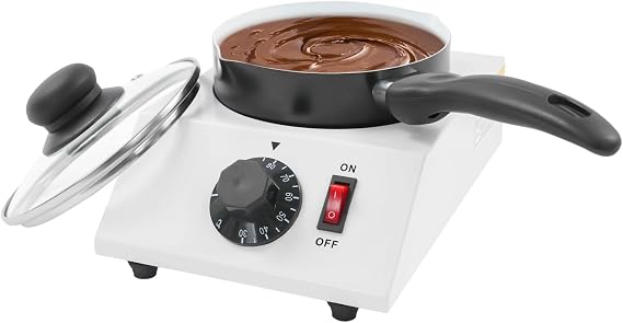 Electric Chocolate Melting Machine, 40W/220V Non-Stick Tempering Cylinder Melter Pan Pot for Commercial Artisanal Chocolate Shop and Home Using (1 Pot)