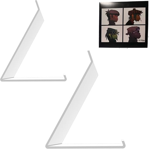 Now Playing Vinyl Record Stand Display Holder (2 Pack - White)