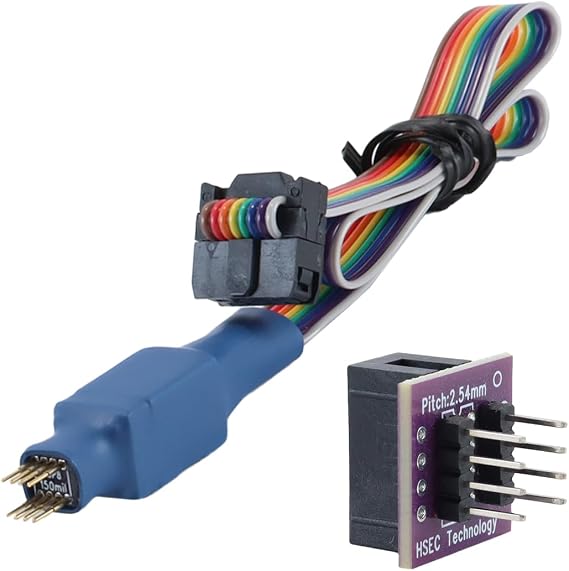 SOP8 Test Clip Probe Line for 93CXX/25CXX/24CXX Circuit Programming on USB Programmer TL866 RT809H (150mil)