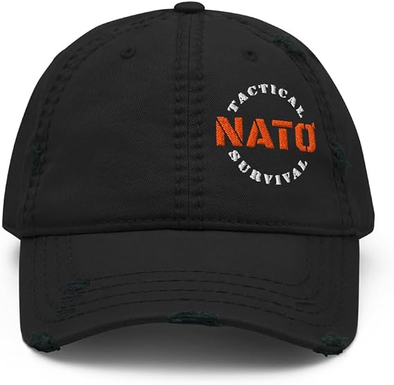 NATO Distressed Dad Hat Tactical Cotton Baseball Cap for Men Adjustable Low Profile Hat for Everyday Outdoor Wear