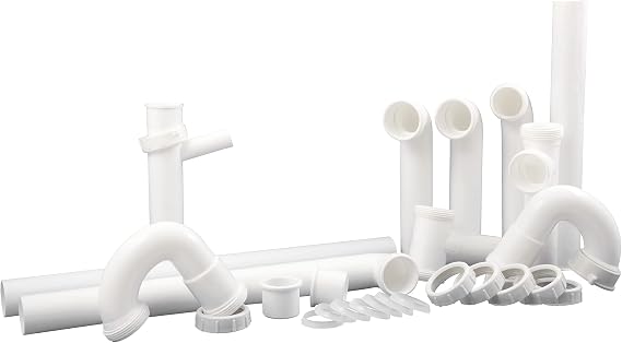 PlumbCraft 27-Piece Kitchen Sink Drain Repair Kit, Universal Fit