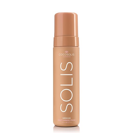 COCOSOLIS SOLIS medium self-tanning lotion for face and body, mousse for a rich, natural and long-lasting tan, with plant-based DHA (200 ml)