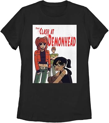 Scott Pilgrim vs. the World Clashatdemonhead Band Womens Traditional Short Sleeve Tee Shirt