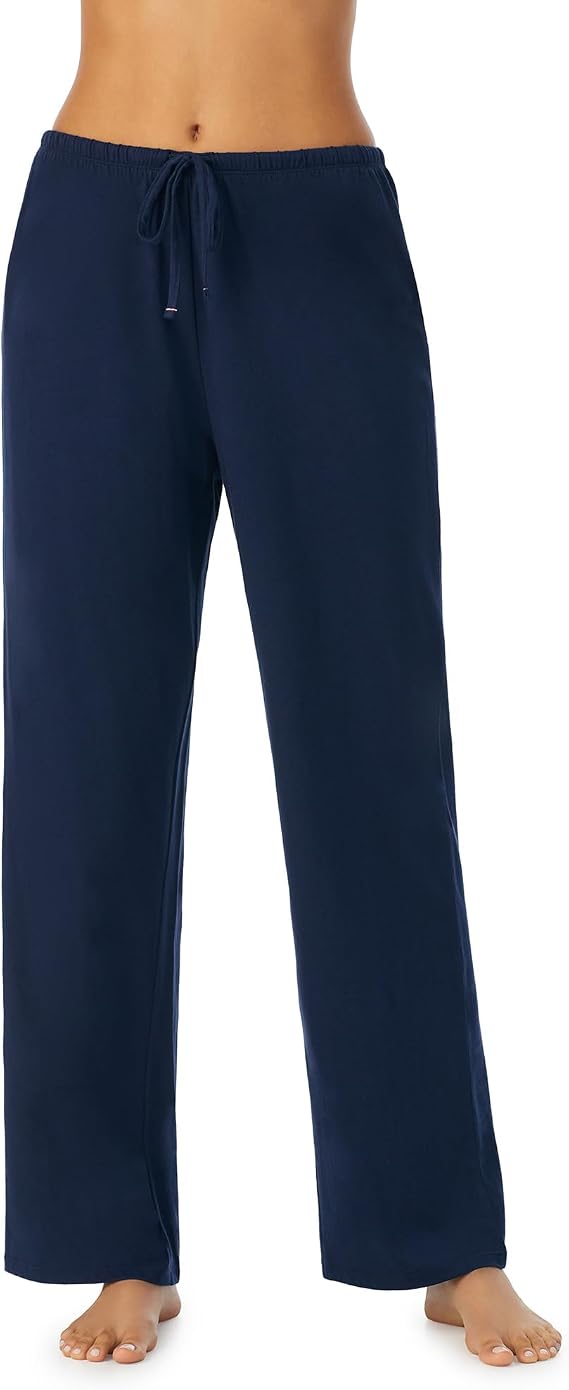 Nautica 100% Cotton Pajama Pants Sleep & Lounge PJ Bottoms for Women | Womens Everyday Comfy Casual Sleepwear Loungewear & Nightwear, Mix & Match Solid Pajamas, Lightweight & Breathable PJs Sets