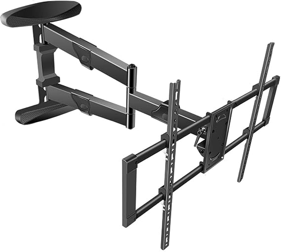 Wall Mount TV Bracket 37"-75" Extend Tilt Swivel Fixed Wall TV Bracket Three Arms Adjustable TV Bracket Max Hole Spacing 800x600mm Up to 82 Lbs
