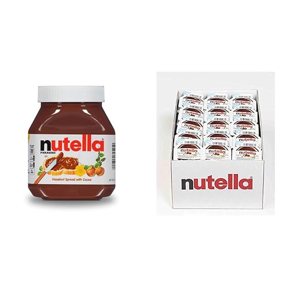 Nutella Bundle, 26.5oz Jar + 120 Count Single Serve Mini Cups