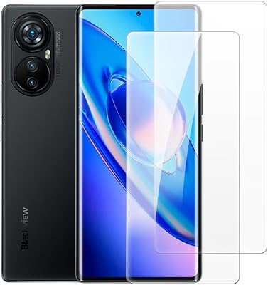 2 Pack Tempered Glass Screen Protector Set Compatible with Blackview A200 Pro, HD Clear, Anti-Scratch, Bubble-Free, Easy Installation