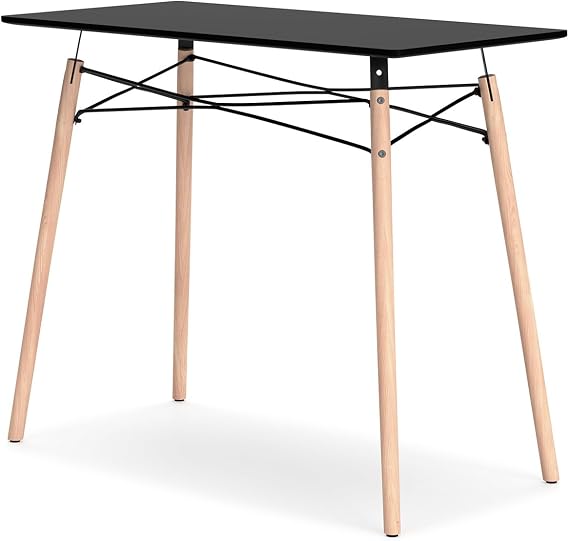 Signature Design by Ashley Jaspeni Industrial Home Office Desk, Black & Light Brown