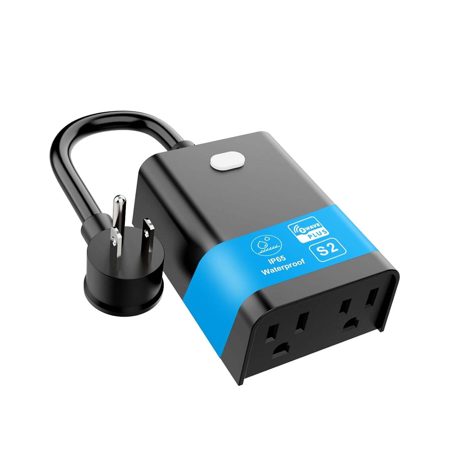 New One IP65 Outdoor Smart Plug, 700 Series Z-Wave With Dual Outlets, Built-in Repeater, Waterproof, Hub Required, Compatible With Alexa, SmartThings