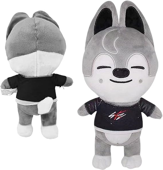 Skzoo Plush Toy, 25CM Stray Kids Plush Doll, Skzoo Soft Toy, Husky Plush Doll, Cute Cartoon Anime Stuffed Animal Toy for Kids Boys Girls Collectors Adults Fans Birthday Halloween