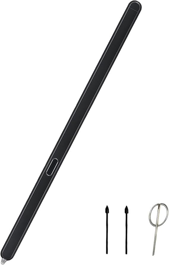 Galaxy Z Fold 6 S Pen Fold Edition for Samsung Galaxy Z Fold 6 Slim S Pen, Galaxy Z Fold 6 SPen Fold Edition Replacement for Samsung Galaxy Z Fold 6 Touch Stylus Pen +Tips/Nibs+Card Pin (Black)