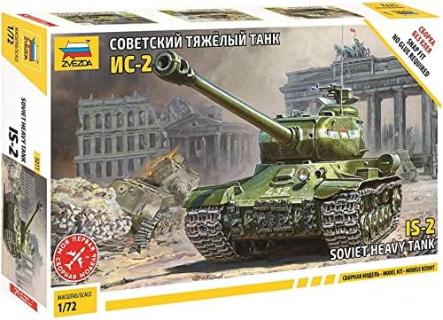 ZVEZDA 5011 - Soviet Heavy Tank IS-2 - Unpainted Plastic Kit - Scale 1:35 94 Parts 5.4  13.8 cm