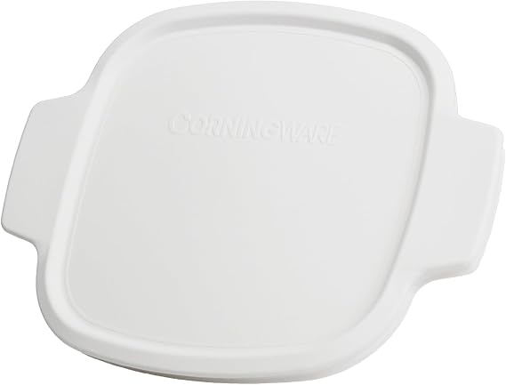 CorningWare A-1-PC (1.5Qt) White Plastic Replacement Lid | BPA-Free Material | Secure Snap-On Closure | Easy Grip Edge | Reusable Everyday Use