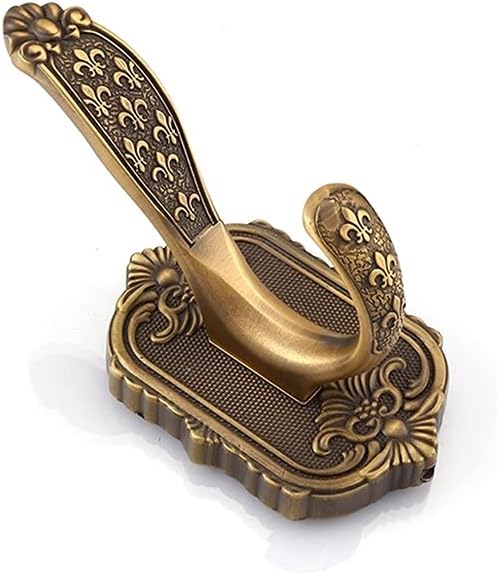 Brass Double Prong Towel Hook Robe Hook Antique Brass Towel Holder for Bathroom Bathroom Accessories