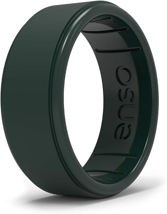 Enso Rings Classic Rise Silicone Ring - Timeless with a Twist - Made in the USA - Comfortable, Breathable, and Safe