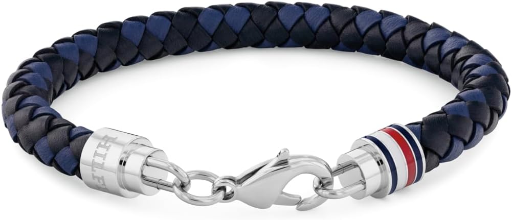 Tommy Hilfiger Men's Jewelry - Leather Bracelet, Lobster Closure - Elegant, Everyday Style - Fashion Accessory - Gift for Him