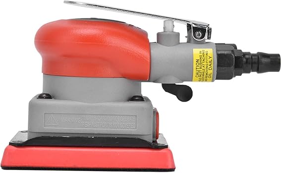 Pneumatic Sander Machine 75x100mm Air Powered for Wood Metal and Automotive Surface Refinishing | CNC High-Hardness Steel, 0.6-0.8MPa Orbital Action, Compact for Tight Spaces, Wood Metal Auto Refinishing