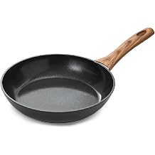 Blackmoor 24cm Frying Pan with Wood Effect Bakelite Handle/Non-Stick Ceramic-Coated Skillet, PFAS-Free, Suitable for All Hob Types/Sherwood Classic Range 65319