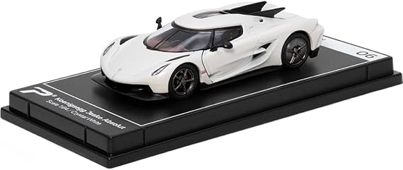 PosterCars - 1:64 Scale Koenigsegg Jesko Absolut Crystal White Hypercar League Collection No.6
