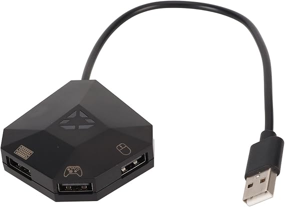 plplaaoo Keyboard and Mouse Adapter, ABS Keyboard Mouse Adapter for Switch, PS 4, X Box One, PS3, X Box 360, Support Custom Mapping, Reset Buttons