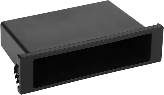 Dash Radio Storage Box, Dash Storage Pocket for 1-DIN Radio Shafts | Universal Fit for Installed in Existing 2-DIN/Double-DIN Radio Show Easy to Install Replacement Upgrade Your Car Storage