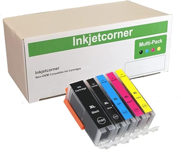 Compatible Ink Cartridges Replacement for use with MX920 MG5620 MG6620 MG5622 MG6600 iX6820 iP7220 (1 Large Black 1 Small Black 1 Cyan 1 Magenta 1 Yellow, 5 Pack )