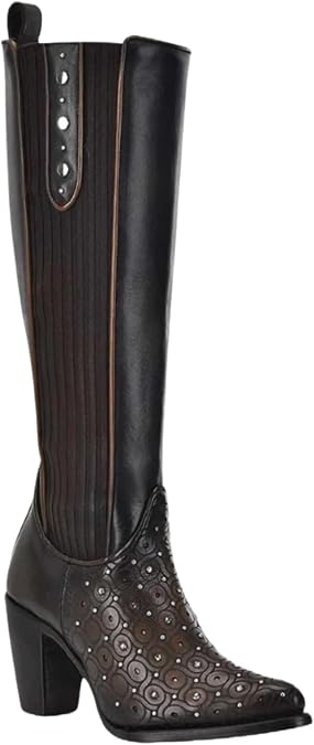 Cuadra Women's Tall Boot with Bovine Leather and Laser Engraving 3F0BRS