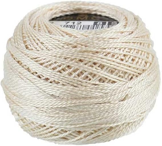 DMC Pearl Cotton Thread Ball - Cream (712) - Size 8