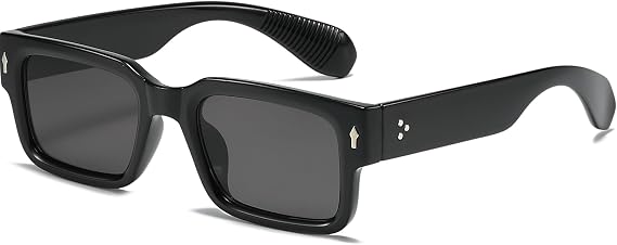 Rectangle Sunglasses for Women Men Retro Chunky Sun Glasses | Fashion Square Frame Shades,UV400 Protection
