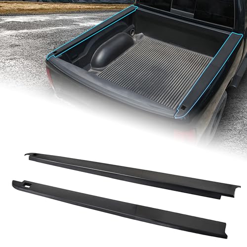 KEWISAUTO Bed Side Rail Cap Cover WStake Holes for 2009-2018 Dodge Ram 1500 with 57 Bed, Black Truck Right & Left Side Bed Rail Protector for 2009-2018 Dodge Ram 1500 Accessories