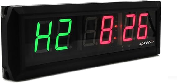 Digital Wall Clock, 2.3'' Gym Timer LED Interval Timer Training And Rest Time Alternate Countdown Stopwatch(GI2G-2.3R-blueband)