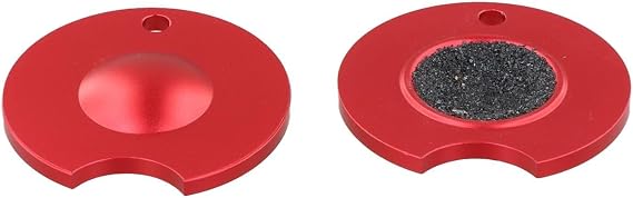 Aluminum Alloy Pool Cue Tip Sander with Scuffer Side for Dome Shape and Chalk Retention Maintenance in For Billiards (Red)