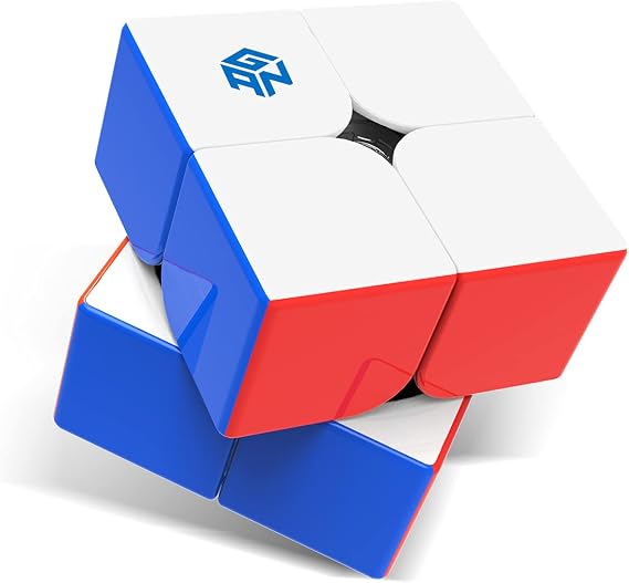 GAN 251 M Air 2x2 Magnetic Speed Cube Puzzle Stickerless, for Kids Adults | Frosted Surface, Glide-Smooth Construction, One-piece & Stable, 90 Corner Cutting, A thoughtful Christmas gift