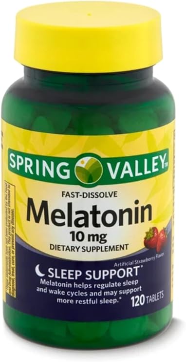 Spring Valley Fast-Dissolve Melatonin, 10 Mg, 120 Tablets by Spring Valley