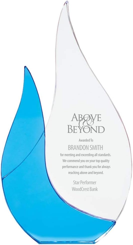 Baudville Custom Engraved Trophy - Sapphire Crystal - Collection