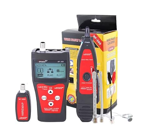 Network Cable Testers NF-300 Cable Tracker Detector Wire Tracker LAN Tester Professional Network Cable Tester Poe Network Tools(NF-300)