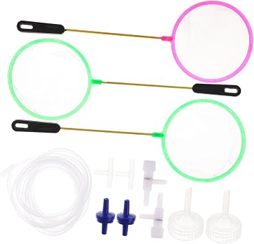COLLBATH DIY Shrimp Net Set Aquarium Accessory for Catching and Releasing Fish and Shrimp Suitable for Amano Cherry and Betta Fish