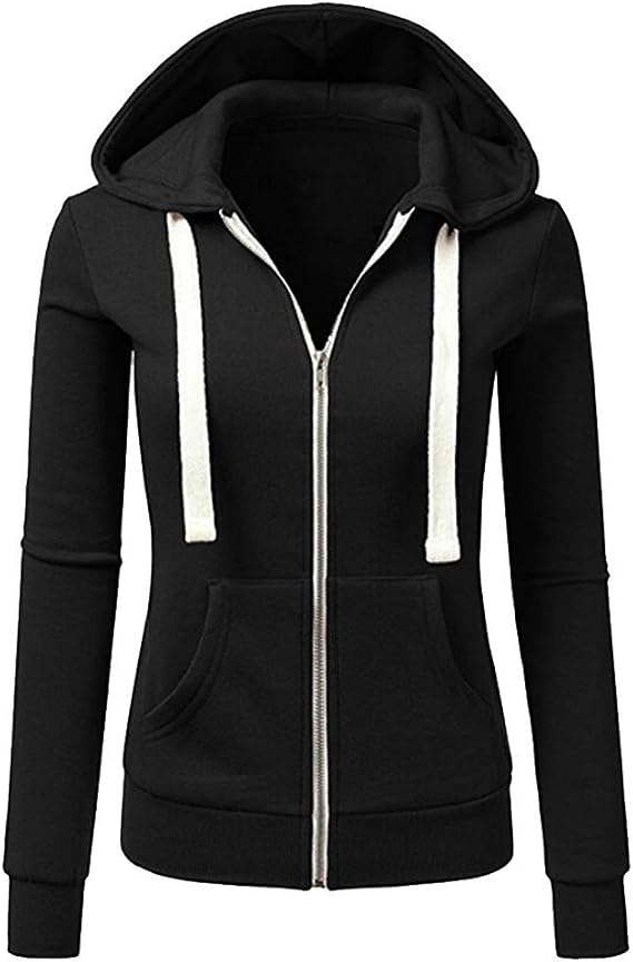 deals of Today Amaon Prime Account Zip Up Hoodie for Women Trendy Oversized Lightweight Jackets Sweatshrits Y2k Fall Fashion Clothes Long Sleeve Drawstring Hooded Outfits with Pockets