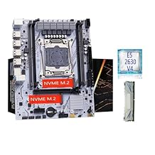 X99 Motherboard Set Kit with LGA2011-3 Xeon E5 2630 V4 CPU DDR4 16GB REG ECC Memory PCI 16x NVME M.2 SATA x99 H5(Motherboard+CPU+RAM)