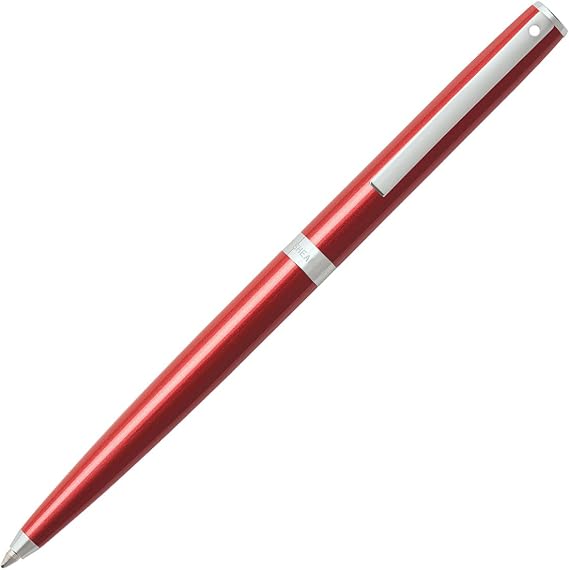 Sheaffer Sagaris Ballpoint Pen, Metallic Red, Chrome Trim (E2947951)