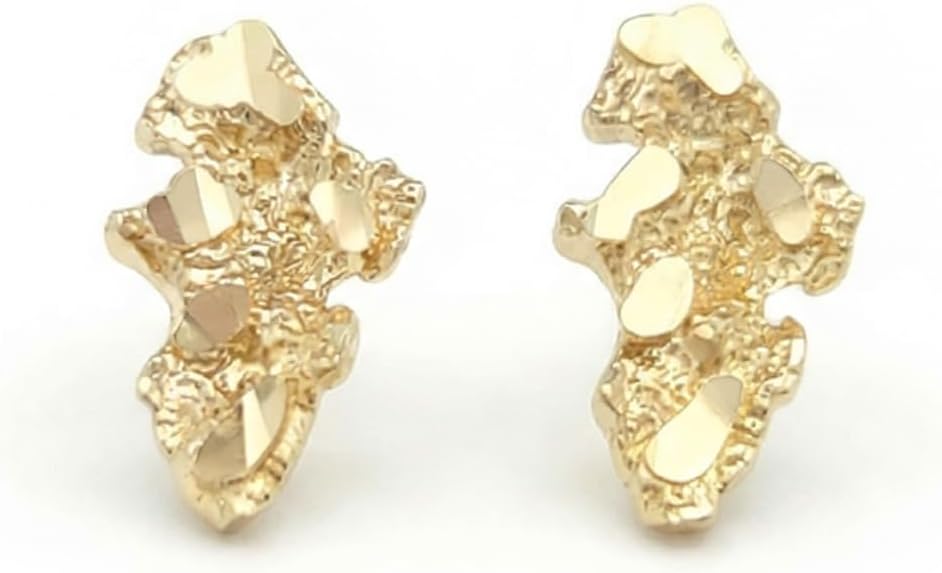 10k Yellow Gold Small Nugget Earrings