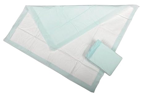 Medline Heavy Absorbency 23" x 36" Fluff and Polymer Disposable Underpads, 150 Per Case, Great for Protecting Beds, Furniture, Surfaces